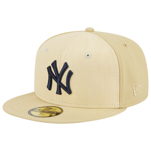 

New Era Mens New York Yankees New Era Yankees Raffia Cap - Mens Khaki/Blue Size 7