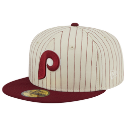 Men's - New Era Phillies Retro Script Cap - White/Red