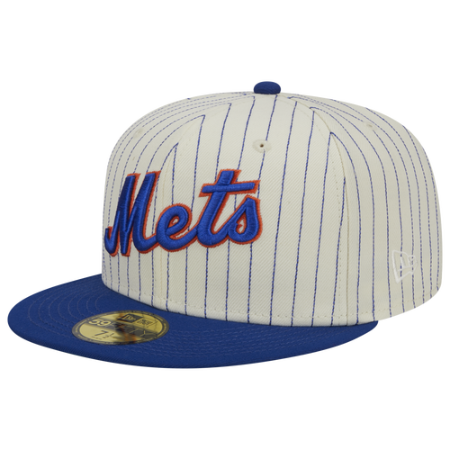 

New Era Mens New Era Mets Retro Script Cap - Mens White/Blue Size 7