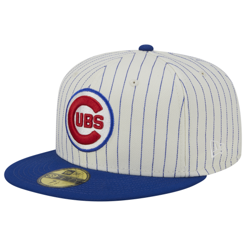 

New Era Mens New Era Cubs Retro Script Cap - Mens White/Blue Size 7