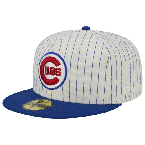 

New Era Mens Chicago Cubs New Era Cubs Retro Script Cap - Mens White/Blue Size 7