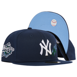 Men's - New Era Yankees 2T Roses Side Patch Fitted Cap - Navy/Navy