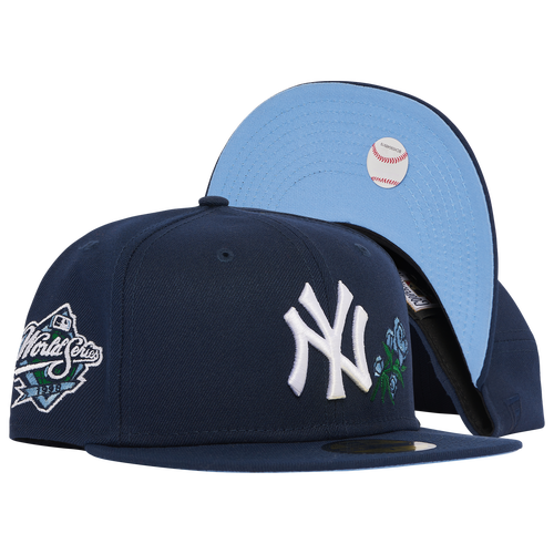 

New Era Mens New York Yankees New Era Yankees 2T Roses Side Patch Fitted Cap - Mens Navy/Navy Size 7