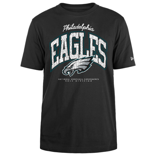 

New Era Mens New Era Eagles Crackle T-Shirt - Mens Black/Black Size M