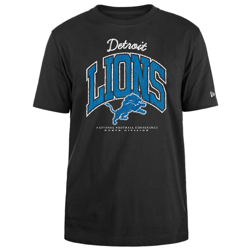 

New Era Mens New Era Lions Crackle T-Shirt - Mens Black/Black Size M