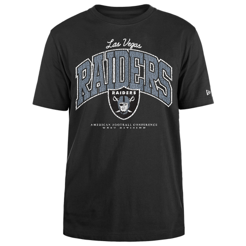 

New Era Mens New Era Raiders Crackle T-Shirt - Mens Black/Black Size M