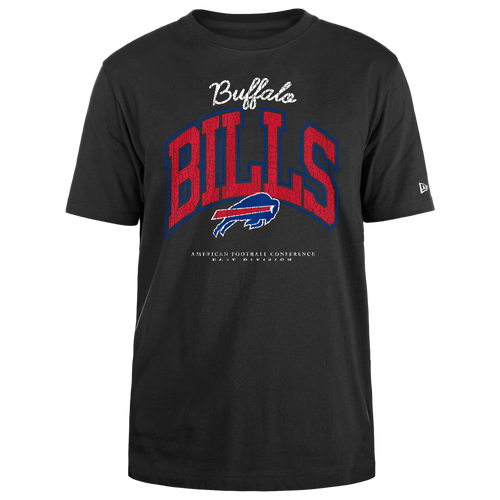 

New Era Mens New Era Bills Crackle T-Shirt - Mens Black/Black Size L