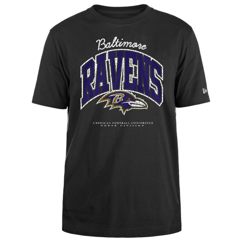 

New Era Mens New Era Ravens Crackle T-Shirt - Mens Black/Black Size XL