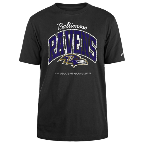 

New Era Mens New Era Ravens Crackle T-Shirt - Mens Black/Black Size XXL