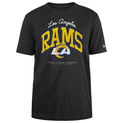 Mens New Era Rams Crackle T-Shirt Black/Black