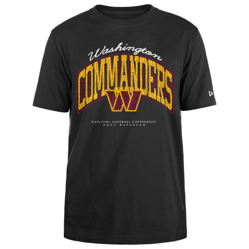 

New Era Mens New Era Commanders Crackle T-Shirt - Mens Black/Black Size XXL