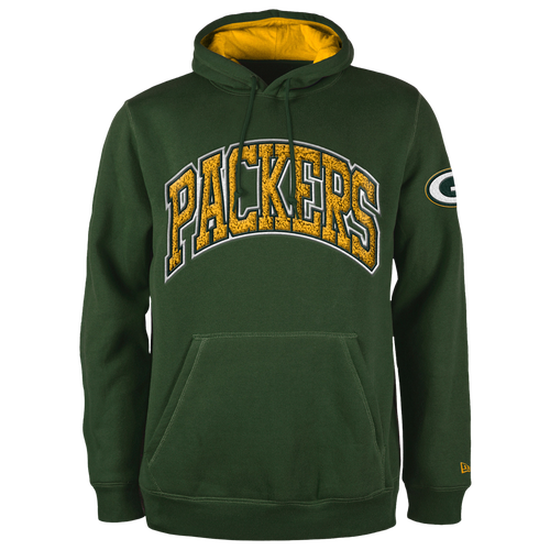 New Era Mens  Packers Chenille Hoodie In Green/green