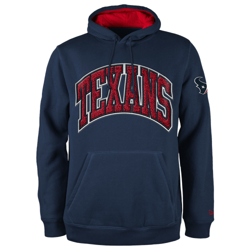

New Era Mens New Era Texans Chenille Hoodie - Mens Navy/Navy Size L