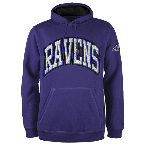 

New Era Mens New Era Ravens Chenille Hoodie - Mens Purple/Purple Size S
