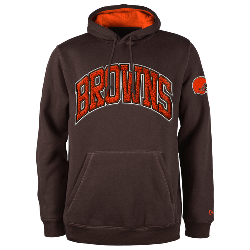 

New Era Mens New Era Browns Chenille Hoodie - Mens Brown/Brown Size M