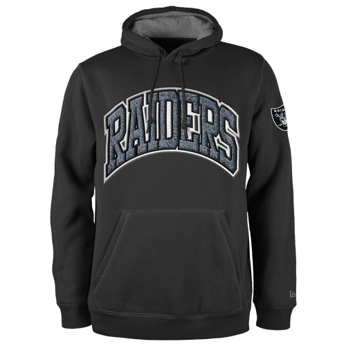 

New Era Mens New Era Raiders Chenille Hoodie - Mens Black/Black Size M