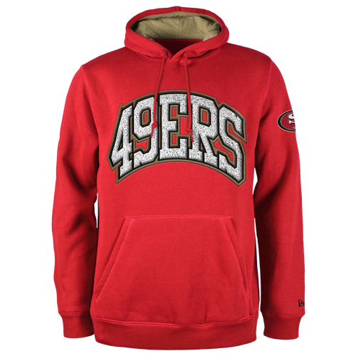 

New Era Mens New Era 49ers Chenille Hoodie - Mens Red/Red Size XL