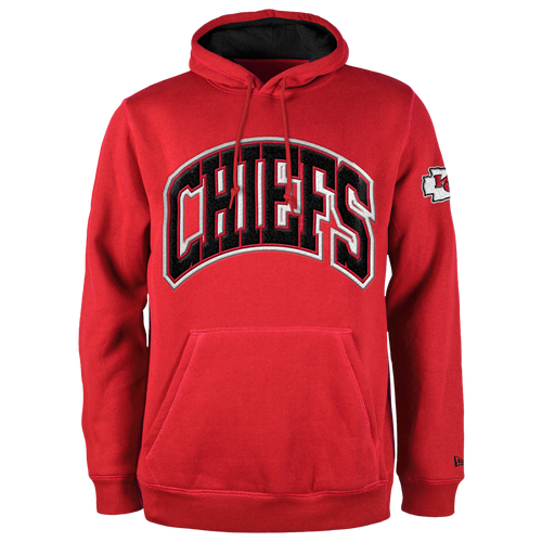 

New Era Mens New Era Chiefs Chenille Hoodie - Mens Red/Red Size M
