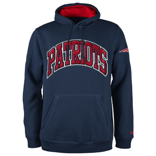 

New Era Mens New Era Patriots Chenille Hoodie - Mens Navy/Navy Size XXL