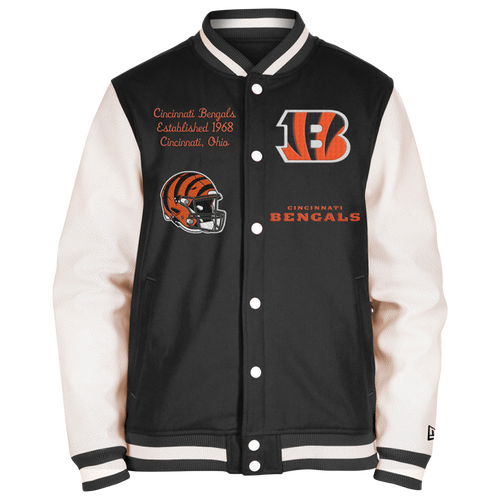 

New Era Mens New Era Bengals Chenille Varsity Jacket - Mens Orange/Orange Size XXL