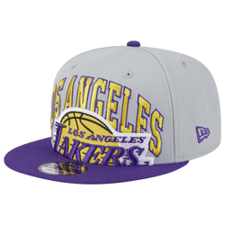 Men's - New Era Lakers Tip-Off Snapback - Gray/Purple
