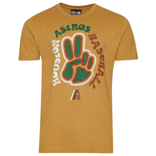 

New Era Mens Houston Astros New Era Astros Camp T-Shirt - Mens Brown/Brown Size S