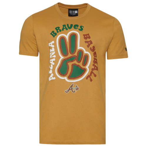 

New Era Mens Atlanta Braves New Era Braves Camp T-Shirt - Mens Brown/Brown Size M