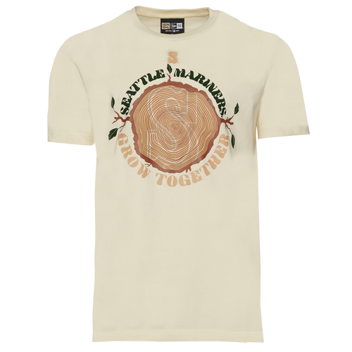 

New Era Mens Seattle Mariners New Era Mariners Camp T-Shirt - Mens White/White Size S