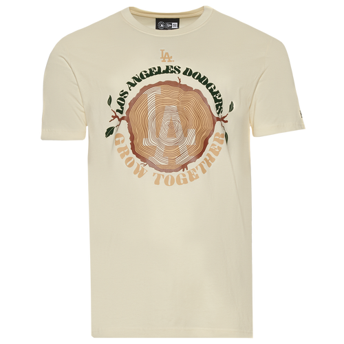 

New Era Mens Los Angeles Dodgers New Era Dodgers Camp T-Shirt - Mens Chalk White/Chalk White Size L
