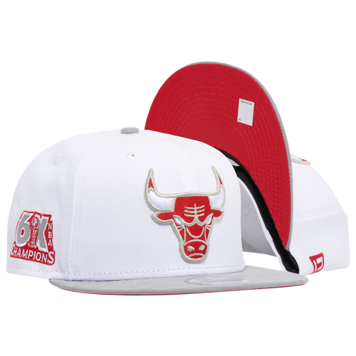 

New Era Mens New Era Bulls Two Tone Retro Hook 13 Snapback - Mens White/Wolf Gray Size One Size