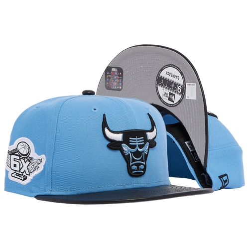 

New Era Mens Chicago Bulls New Era Bulls Two Tone Retro Hook 1 UNC Snapback - Mens Carolina/Black Size One Size