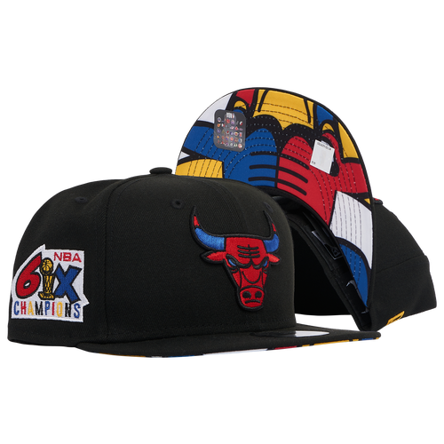 

New Era Mens New Era Bulls Two Tone Retro Hook 8 PO Snapback - Mens Black/Red Size One Size