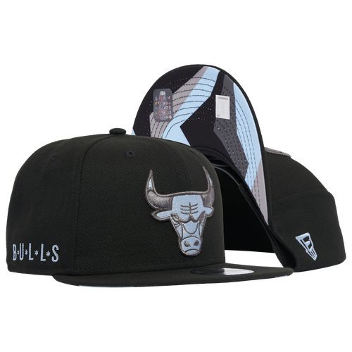 

New Era Mens New Era Bulls Retro Hook 7 CHAM Snapback - Mens Black/Grey Size One Size