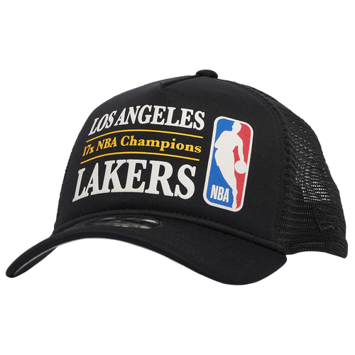 

New Era Mens Los Angeles Lakers New Era Lakers A Frame Champions Foam Trucker Cap - Mens Purple/Black/White Size One Size