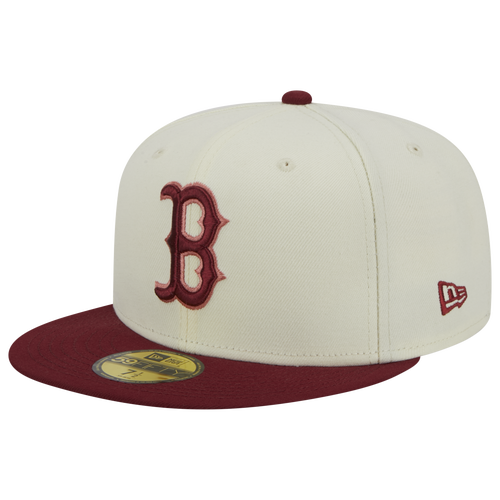 

New Era Mens Boston Red Sox New Era Red Sox Two Tone City Icon Fitted Cap - Mens White/Red Size 7