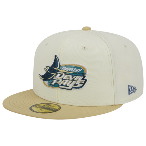 

New Era Mens Tampa Bay Rays New Era Rays Two Tone City Icon Fitted Cap - Mens White/Tan Size 7