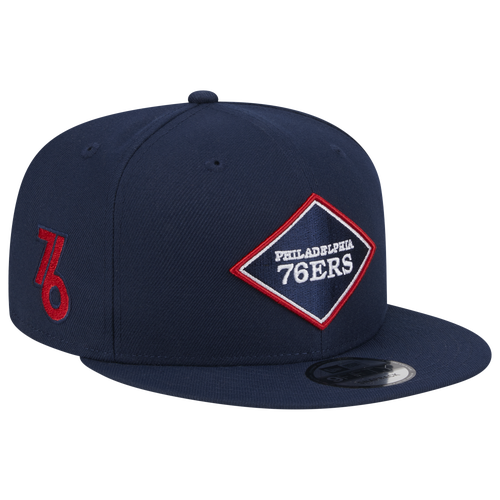 New Era Men s Navy Philadelphia 76ers 2023 24 City Edition Alternate 9FIFTY Snapback Adjustable Hat