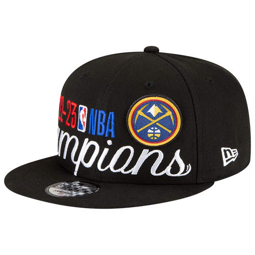 

New Era Mens Denver Nuggets New Era Nuggets 2023 Locker Room Champion Snapback - Mens Black/White Size One Size