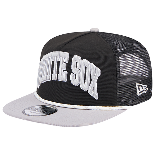 

New Era Mens Chicago White Sox New Era White Sox Golfer Throwback Snapback - Mens Black/Brown Size One Size