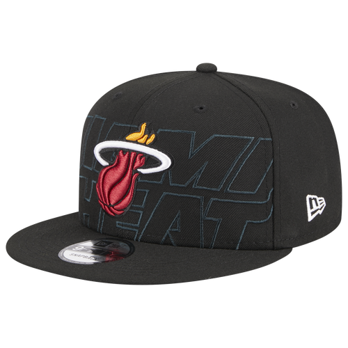 

New Era Mens Miami Heat New Era Heat Draft '23 Snapback - Mens Black/White Size One Size