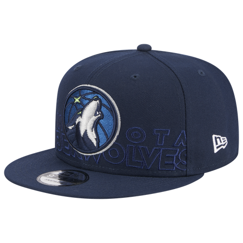 

New Era Mens Minnesota Timberwolves New Era Timberwolves Draft '23 Snapback - Mens White/Navy Size One Size