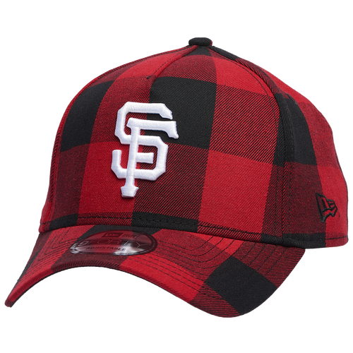 

New Era Mens San Francisco Giants New Era Giants Buffalo Plaid 9Forty Snapback - Mens Black/Red/White Size One Size