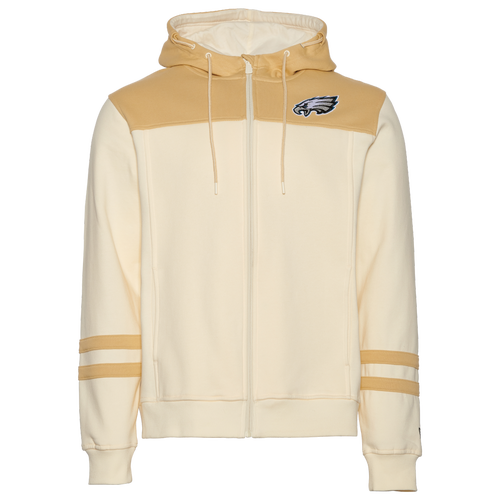 

New Era Mens Philadelphia Eagles New Era Eagles Tag Full-Zip Hoodie - Mens Wheat Size S