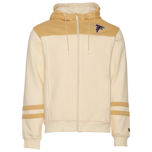 

New Era Mens Atlanta Falcons New Era Falcons Tag Full-Zip Hoodie - Mens Wheat Size M