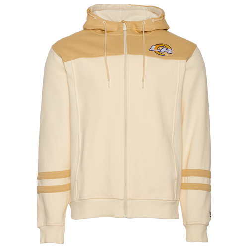 

New Era Mens Los Angeles Rams New Era Rams Tag Full-Zip Hoodie - Mens Wheat Size XL