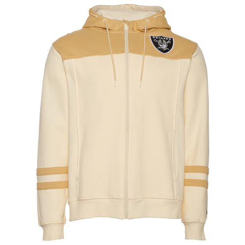 

New Era Mens New Era Raiders Tag Full-Zip Hoodie - Mens Wheat Size XL