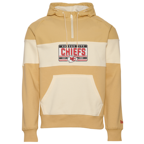

New Era Mens Kansas City Chiefs New Era Chiefs Tag Pullover Hoodie - Mens Wheat Size M