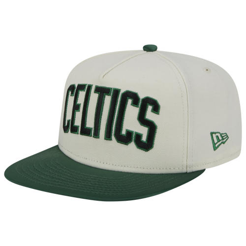 

New Era Mens New Era Celtics A Frame Satin Snapback - Mens White/Green Size One Size