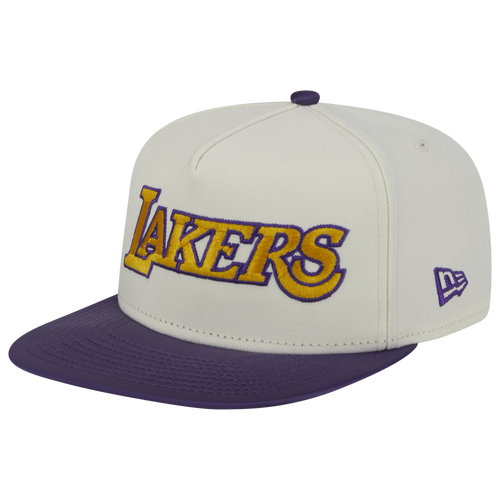 Shop New Era Mens  Lakers A Frame Satin Snapback In Purple/white