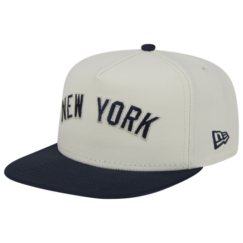 

New Era Mens New Era Yankees A Frame Satin Snapback - Mens White/Navy Size One Size